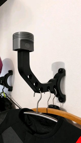 Soporte de Pared para Casco y Chaqueta Moto
