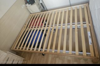 Estructura de cama madera + Somier LUROY URGE
