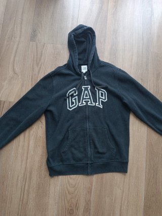 Sudadera con cremallera Gap negra