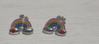 NUEVO. Pendientes plata de arcoiris Time Road