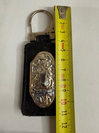 Llavero Cuero y Plata de Ley Vintage