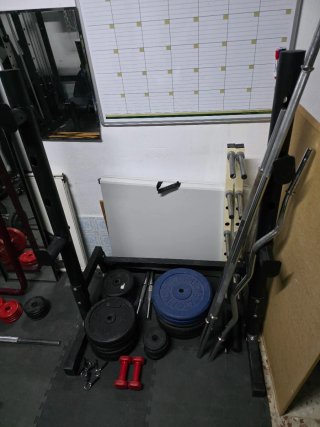 Kit de Pesas y Soporte de Gimnasio barras