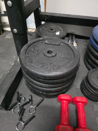 Kit de Pesas y Soporte de Gimnasio barras