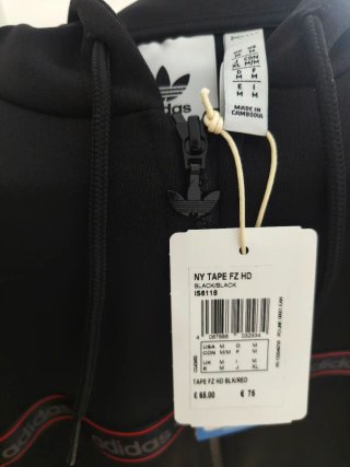 Sudadera adidas Originals Tape Zip Negra