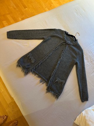 Chaqueta de punto gris Talla M corte Chanelq