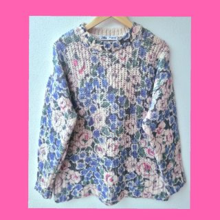 Jersey ZARA oversize estampado floral talla S