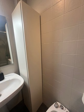 Armario baño blanco madera