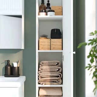 Armario baño blanco madera