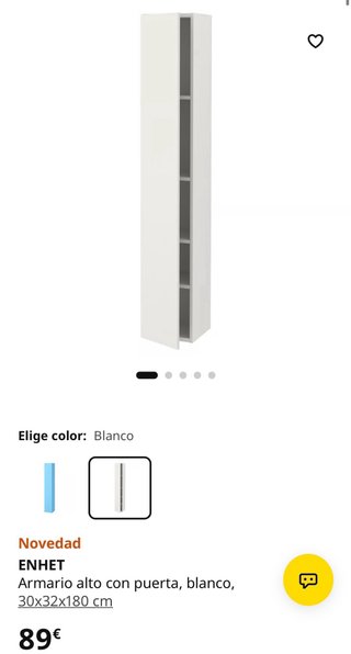 Armario baño blanco madera