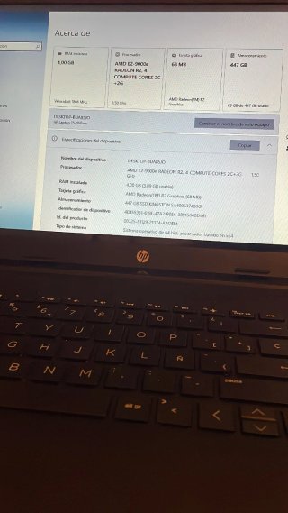 Portátil HP 15,6" | SSD 480GB | 4GB RAM