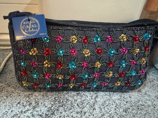 Bolso Bolos Casal con Flores y Lentejuelas