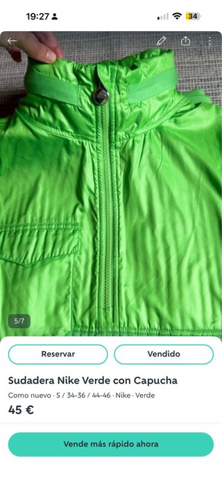 Sudadera Nike con capucha y cremallera parcial