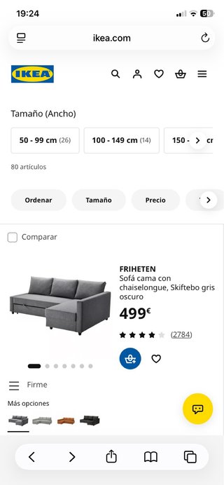 Sofá Cama azul.