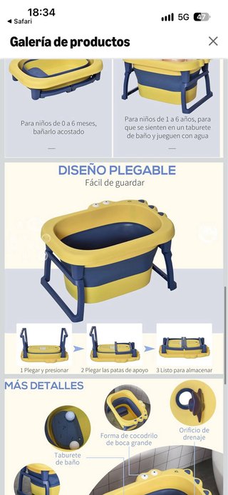 Bañera Infantil con Forma de Cocodrilo