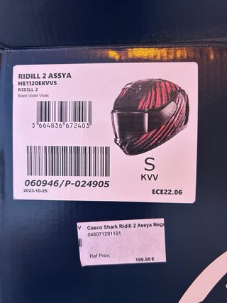 Casco Shark Ridill 2 Assya Negro Rosa + Intercom