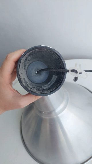Lámpara Techo Metálica Plateada Negra