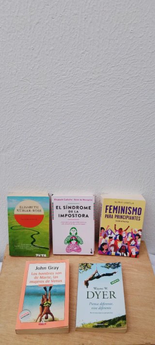 LOTE 5 NOVELAS FEMINISMO DESARROYO PERSONAL