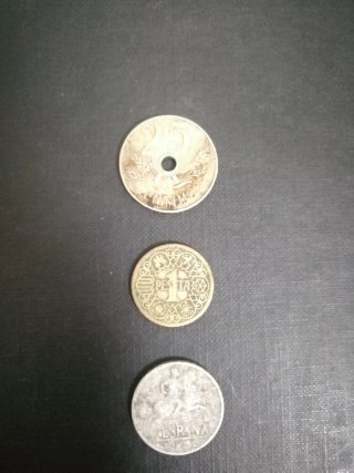 Lote de 3 monedas antiguas España