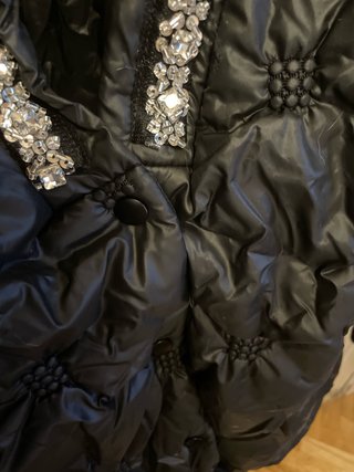 Chaqueta Plumas Negra con Pedrería