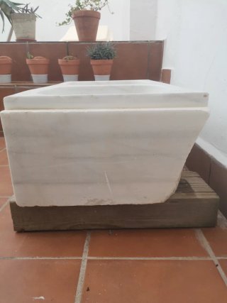 Fregadero doble seno de mármol
