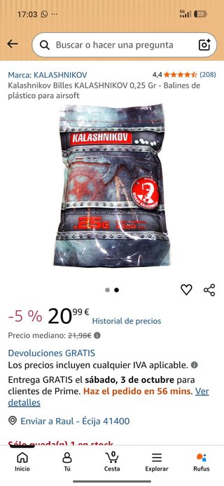 5 paquetes bbs para Airsoft