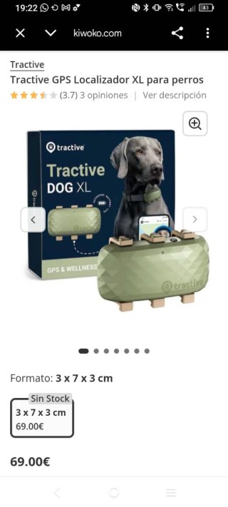 GPS Localizador Tractive Dog XL para Perros