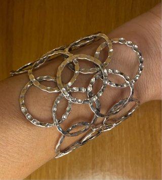 Pulsera de Aros Entrelazados Plata