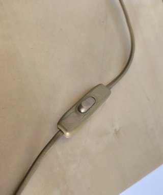 Lampada Vintage Legno e Bambù Blu da Tavolo