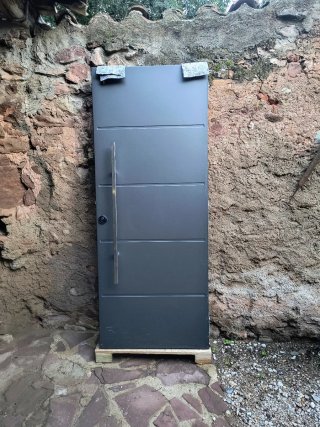 Puerta 4Blindadas Exterior Gris