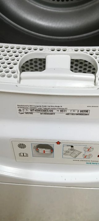 Secadora Siemens Blanca 8 KG ENERGÍA A++