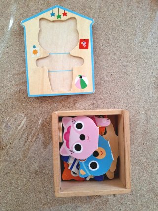 Puzzle madera encajable Dressup Mix 18 pzs. Djeco