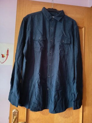 Camisa de Manga Larga Azul