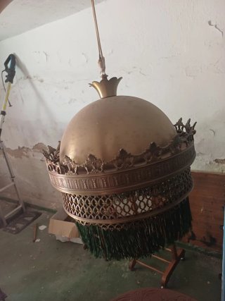 Lámpara cobre artesanal colgante