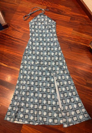 Vestido Largo Mango Teen Azul Talla XXS