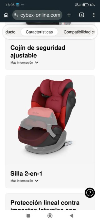 Silla coche Cybex Pallas M-Fix ISOFIX Grupo 1/2/3”