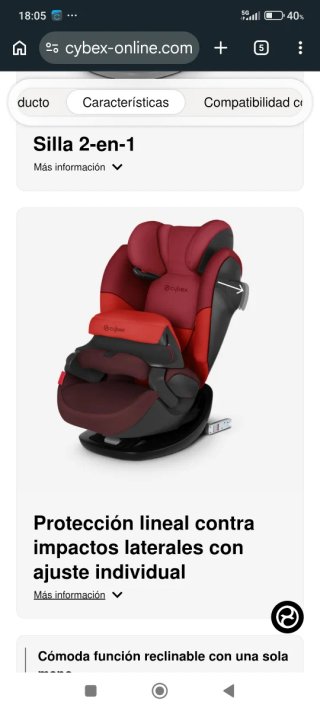Silla coche Cybex Pallas M-Fix ISOFIX Grupo 1/2/3”