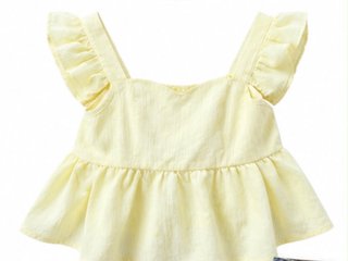 Top Amarillo con Volantes