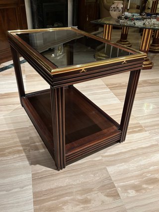 Mesa Rectangular Madera y Cristal ideal televisión