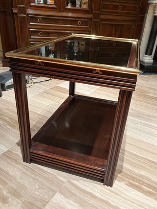 Mesa Rectangular Madera y Cristal ideal televisión
