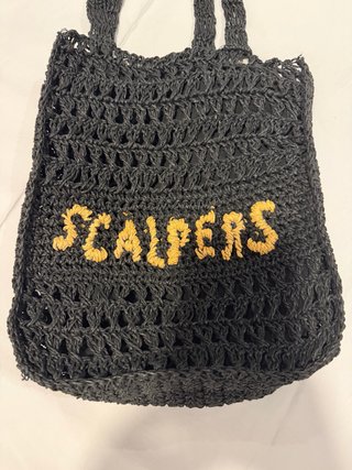 Bolso Scalpers negro tejido Rafia