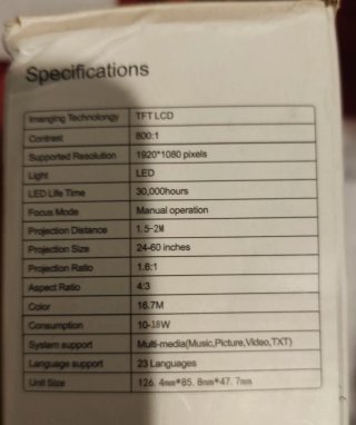 Proyector LED Blanco y Amarillo