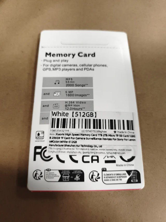 Tarjeta Micro SD Xiaomi 512GB A2 (W947)