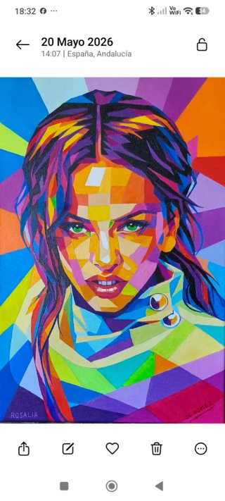 Cuadro al óleo estilo pop art
