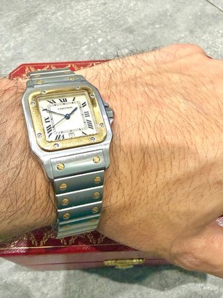 Cartier Santos Galbée Acero y Oro