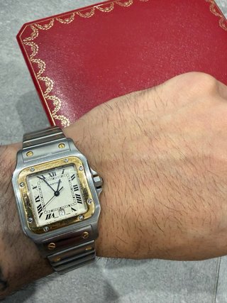 Cartier Santos Galbée Acero y Oro