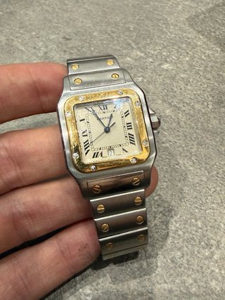 Cartier Santos Galbée Acero y Oro