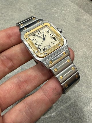 Cartier Santos Galbée Acero y Oro