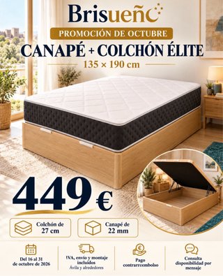 PACK ELITE CANAPÉ + COLCHÓN