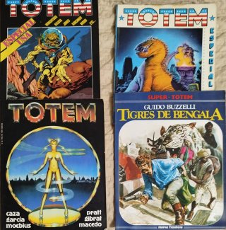 4 comics, revistas, Totem