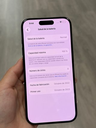 IPHONE 15 PRO NEGRO 256GB SALUD 100%